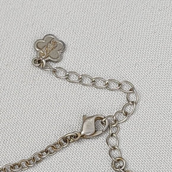 FAC Matt Silver Faux Pearl Cluster Pendant Necklace - Picture 6 of 8